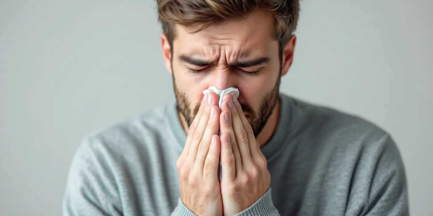 Une allergie au pollen, asthme, rhinite