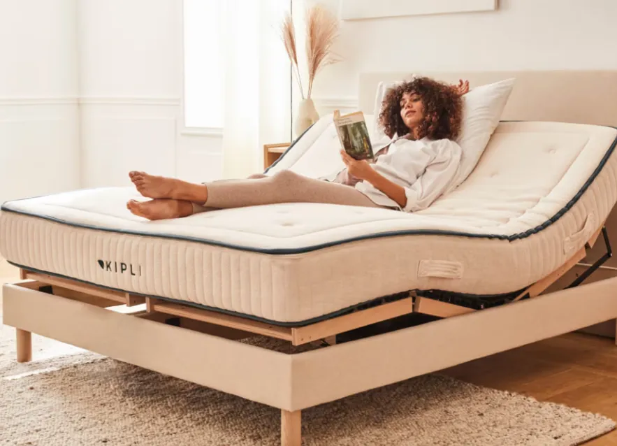 Pack lit électrique et matelas Kipli livré complet, sommier motorisé et matelas assortis