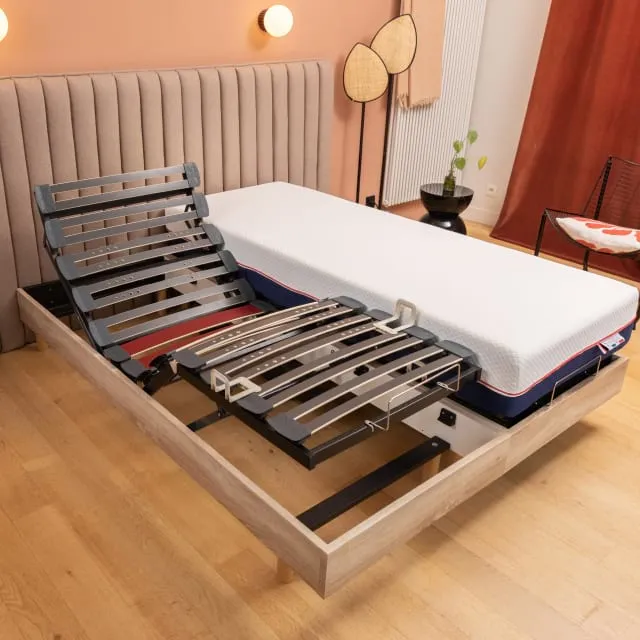 Percko lit zoné électrique avec relève-buste et relève-jambes